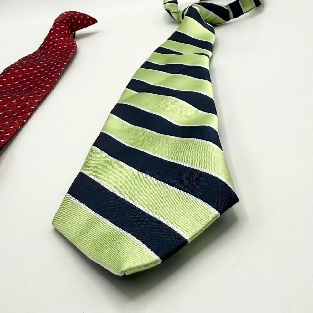 Lot of 2 Little Kid ties - clip on and aplix